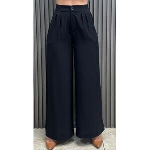 Women's Black Wide-Leg Pants